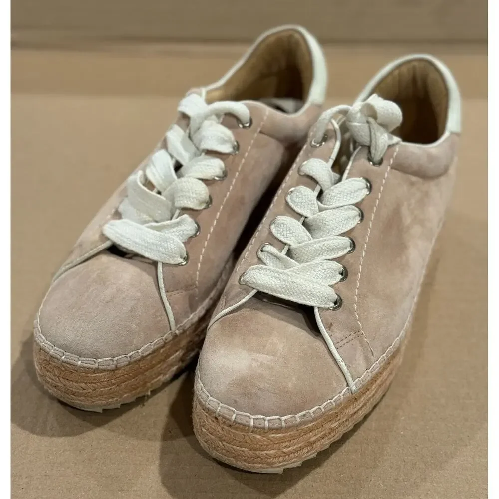 Joie Dabna Suede Platform Espadrille Wedge Sneaker Womens EU 39 US 9 Blush Pink